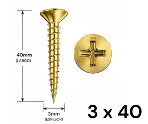 Tornillo Fixer 3 x 40mm (10 UNIDADES)