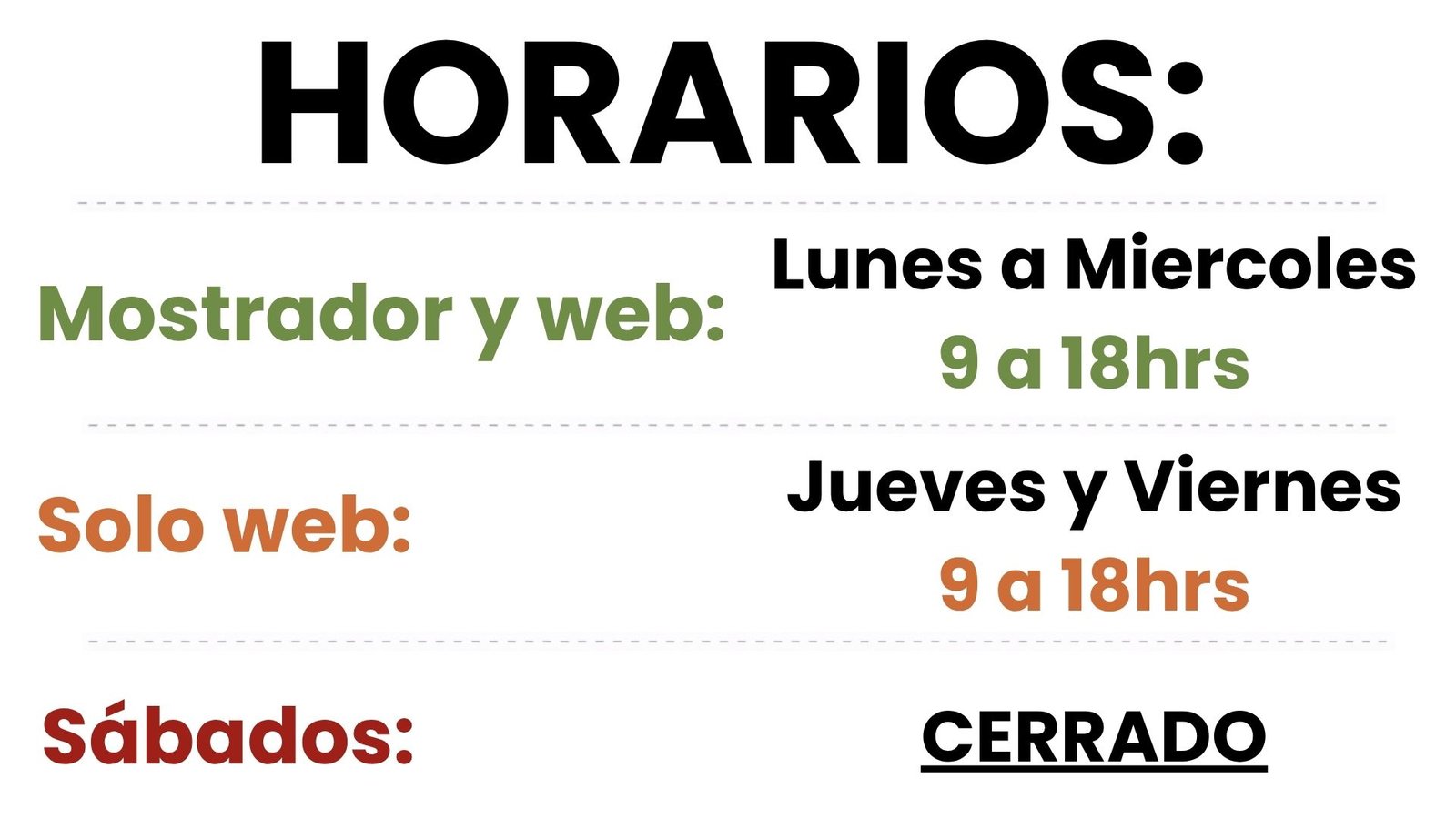 Horarios de Frío Polar