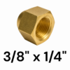 Tuerca Reduccion Rosca de 3/8" x Orificio de 1/4"