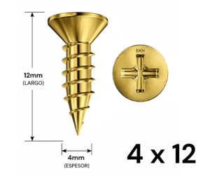 Tornillo Fixer 4 x 12mm (10 UNIDADES)