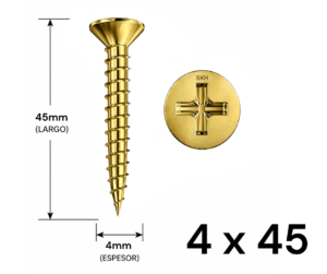 Tornillo Fixer 4 x 45mm (10 UNIDADES)
