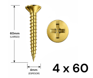 Tornillo Fixer 4 x 60mm (10 UNIDADES)