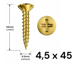 Tornillo Fixer 4,5 x 45mm (10 UNIDADES)