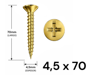 Tornillo Fixer 4,5 x 70mm (10 UNIDADES)