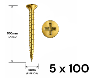 Tornillo Fixer 5 x 100mm (10 UNIDADES)