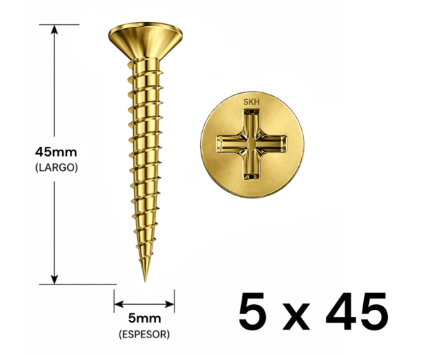 Tornillo Fixer 5 x 45mm (10 UNIDADES)