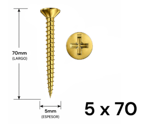 Tornillo Fixer 5 x 70mm (10 UNIDADES)