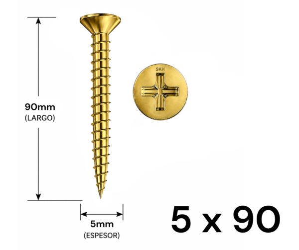 Tornillo Fixer 5 x 90mm (10 UNIDADES)
