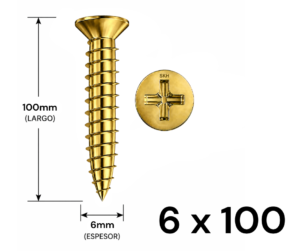 Tornillo Fixer 6 x 100mm (10 UNIDADES)