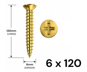 Tornillo Fixer 6 x 120mm (10 UNIDADES)