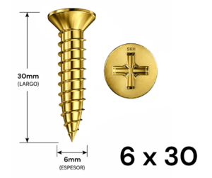 Tornillo Fixer 6 x 30mm (10 UNIDADES)