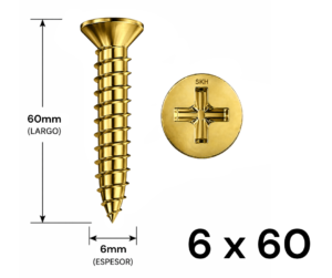 Tornillo Fixer 6 x 60mm (10 UNIDADES)