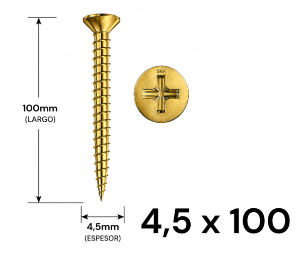 Tornillo Fixer 4,5 x 100mm (10 UNIDADES)