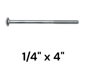 Bulon para Madera 1/4" x 4"