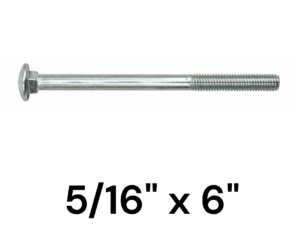 Bulon para Madera 5/16" x 6"