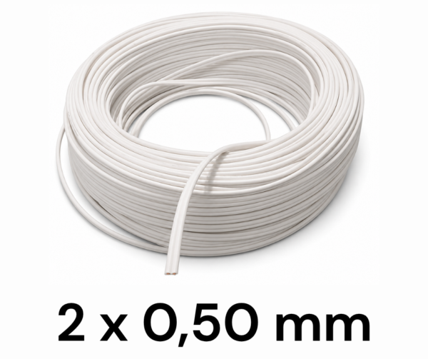 Cable Gemelo 2 x 0,50 mm POR ROLLO DE 100mts