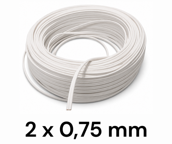 Cable Gemelo 2 x 0,75 mm POR ROLLO DE 100mts