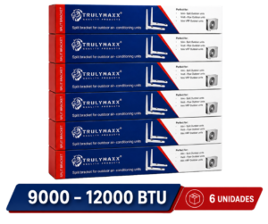 Mensulas de 9000 a 12000 BTU en CAJA (6 UNIDADES)