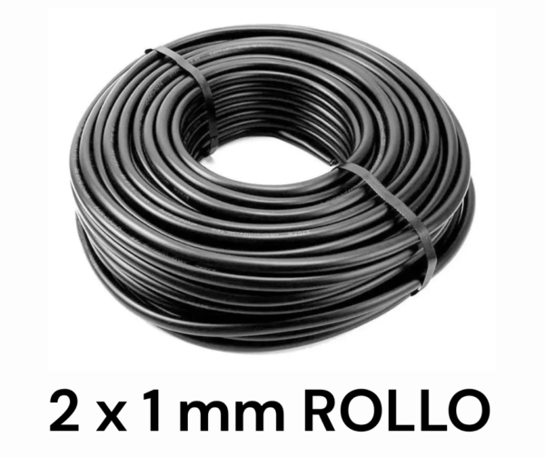Bajo goma 2 x 1 rollo Cable Bajo Goma 2 x 1 mm POR ROLLO