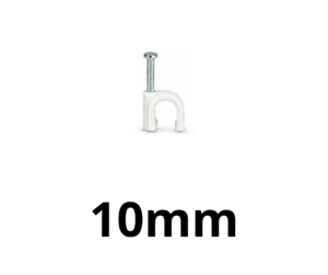 Grampa Curva de 10mm BLANCA (10 UNIDADES)