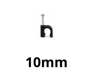 Grampa Curva de 10mm NEGRA (10 UNIDADES)