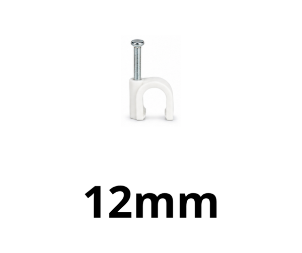 Grampa Curva de 12mm BLANCA Grampa Curva de 12mm BLANCA (10 UNIDADES)