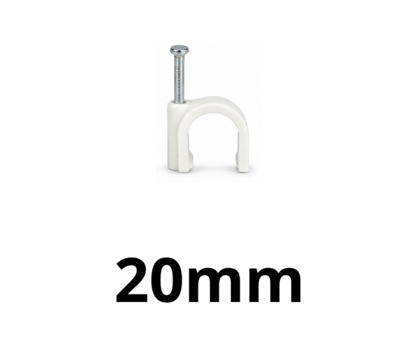 Grampa Curva de 20mm BLANCA Grampa Curva de 20mm BLANCA (10 UNIDADES)