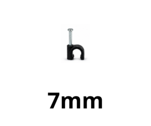 Grampa Curva de 7mm NEGRA (10 UNIDADES)