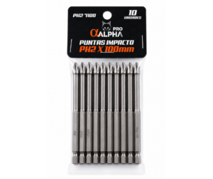 Puntas de Impacto PH2 x 100mm ALPHA PRO (10 UNIDADES)