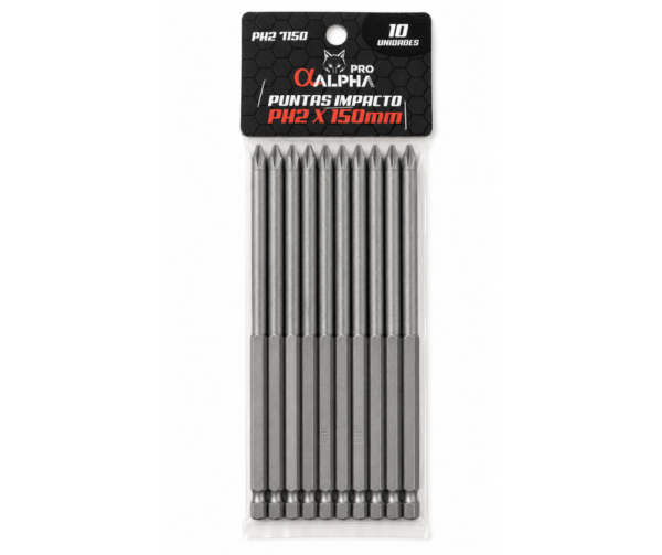 Puntas de Impacto PH2 x 150mm ALPHA PRO Puntas de Impacto PH2 x 150mm ALPHA PRO (10 UNIDADES)