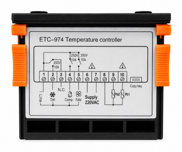 Controlador ETC-974 220V 2 sondas - 2 Controlador Digital 2 Sondas ETC-974