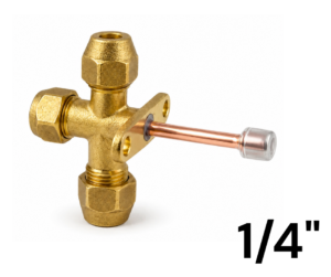 Valvula de Acceso Split de 1/4" Recta