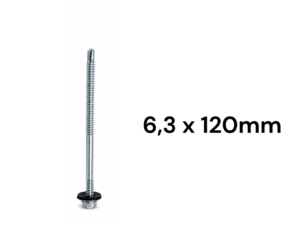 Tornillo Punta Mecha 6,3 x 120mm Cabeza Hexagonal (POR UNIDAD)