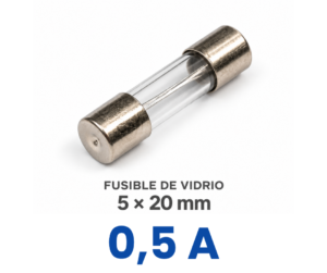 fusible vidrio 5x20 0,5A Fusible de Vidrio 5 x 20mm - 0,5A