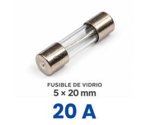 fusible vidrio 5x20 20A Fusible de Vidrio 5 x 20mm - 20A