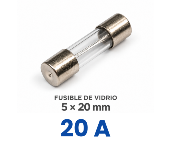 Fusible de Vidrio 5 x 20mm - 20A