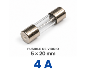 fusible vidrio 5x20 4A Fusible de Vidrio 5 x 20mm - 4A