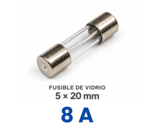 fusible vidrio 5x20 8A Fusible de Vidrio 5 x 20mm - 8A