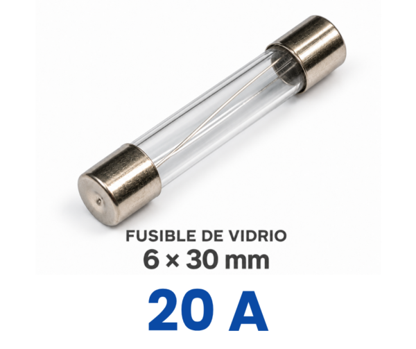 Fusible de Vidrio 6 x 30mm - 20A