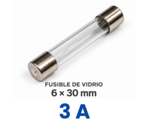 fusible vidrio 6x30 3A Fusible de Vidrio 6 x 30mm - 3A
